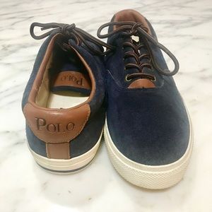 Ralph Lauren Vaughn Suede Sneakers. Navy Sz 11.5